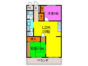 利倉西第１住宅の物件間取画像